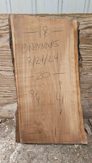 BW00005_1.jpg Black Walnut Live Edge Slab 41"x20"-25"x2"