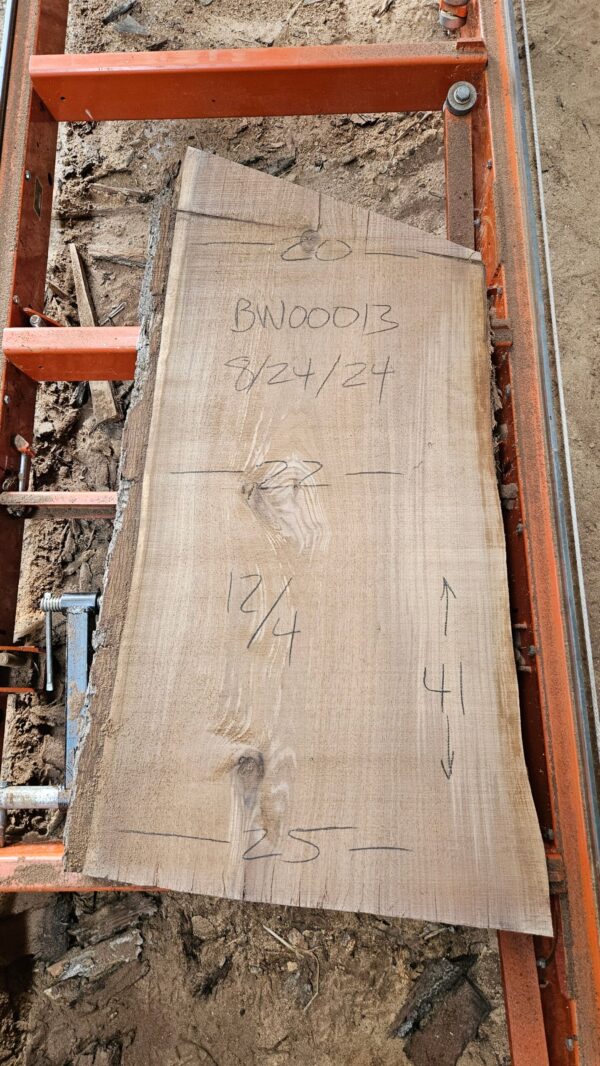 BW00013_1.jpg Black Walnut Live Edge Slab 41"x20"-25"x3"