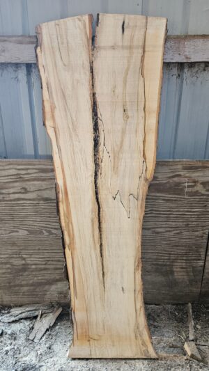 HM00005_1.jpg Spalted Sugar Maple Live Edge Slab 74"x19"-27"x2"