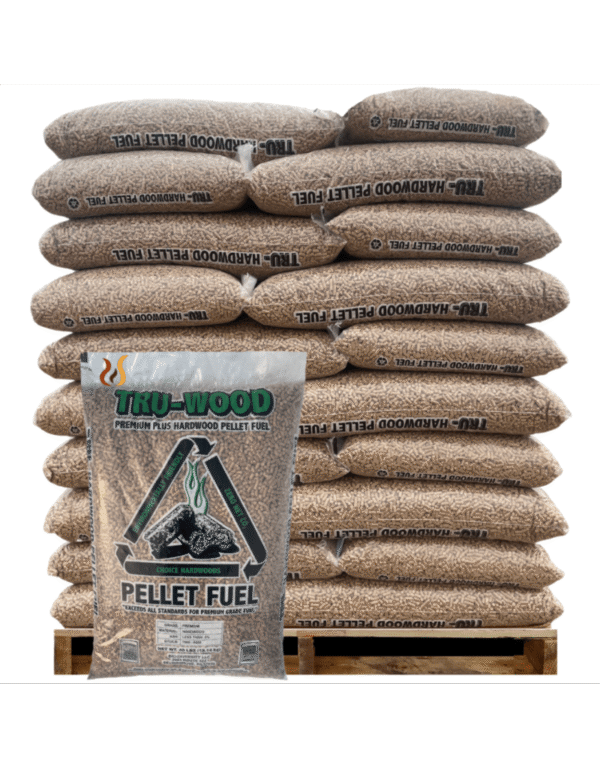 Tru-Wood-Pellets.png Tru Wood Pellets – Premium Plus Hardwood Pellet Fuel | 40 lb Bags (1 Ton)