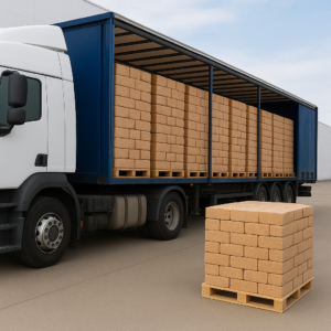 Wood-Bricks-For-Wood-Stove.png 24 Tons Wholesale Wood Bricks – Full Truck Load Biomass Fuel