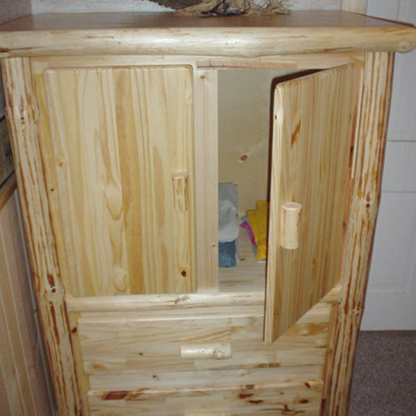 armoire1.jpg Pine Log Armoire