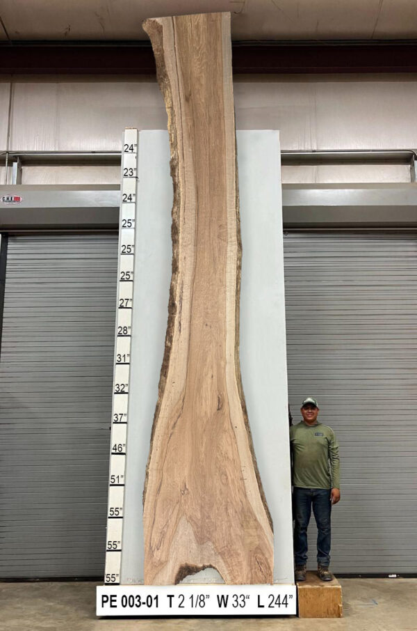 Slabs pt. 2 - 81 Live Edge Pecan Slab PE 003-01