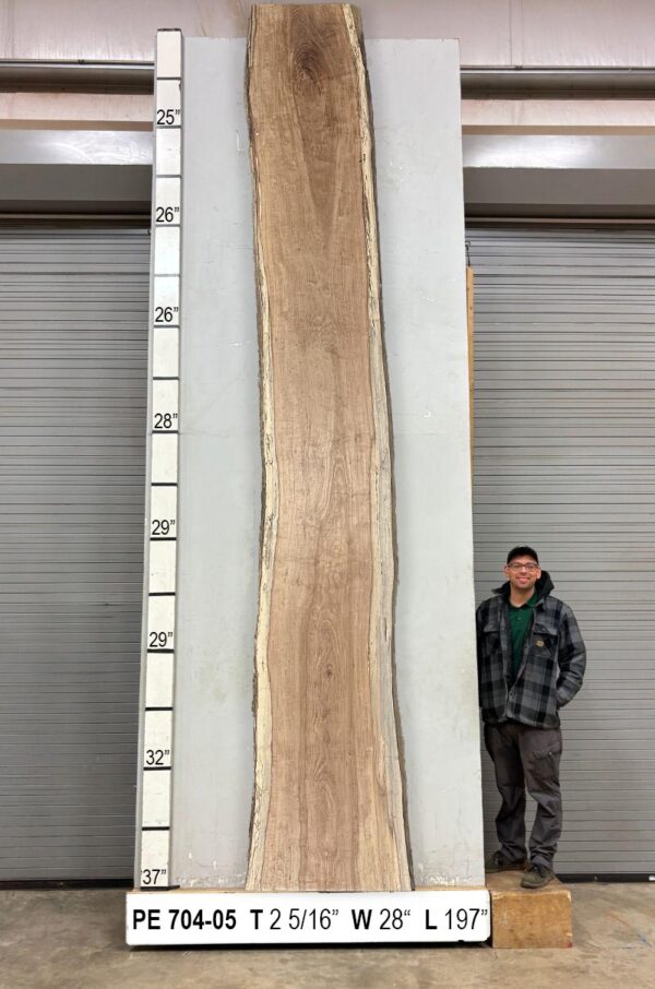 Slabs pt. 2 - 95 Live Edge Pecan Slab PE 704-05