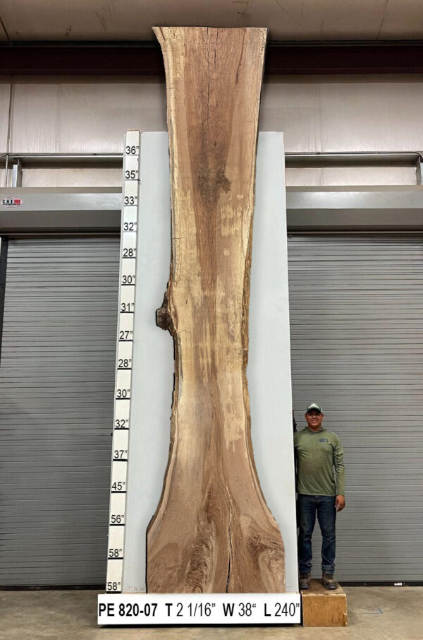 Slabs pt. 2 - 81 Live Edge Pecan Slab PE 820-07