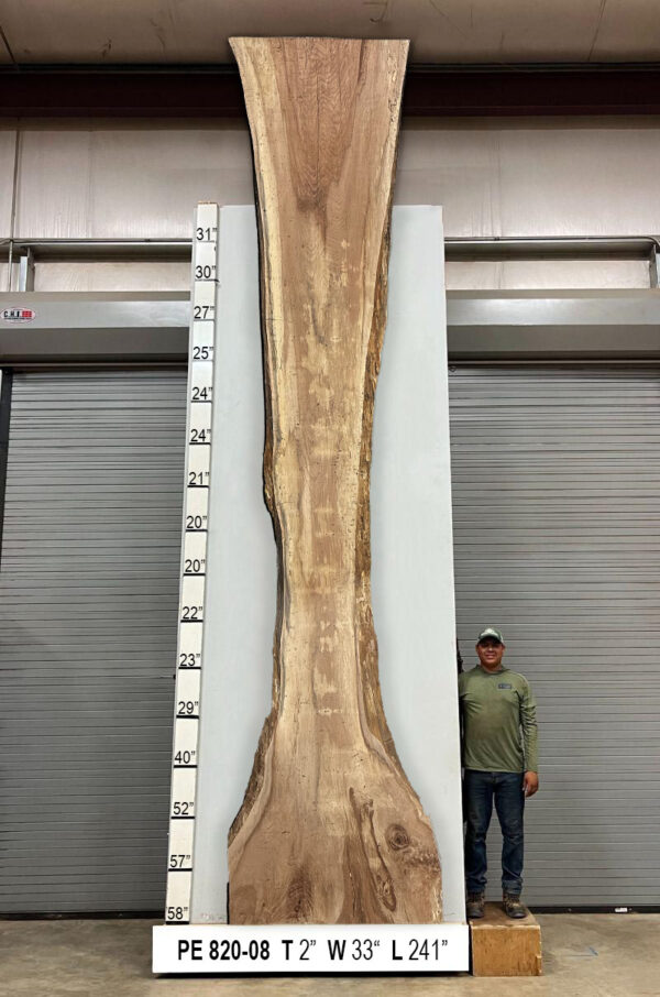 Slabs pt. 2 - 81 Live Edge Pecan Slab PE 820-08