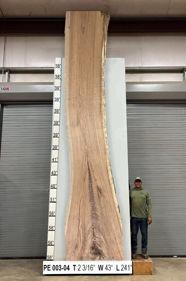 Slabs pt. 2 - 81 Live Edge Pecan Slab PE 003-04