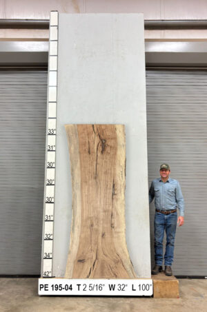 Slabs pt. 2 - 94 Live Edge Pecan Slab PE 195-04