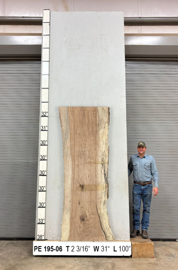 Slabs pt. 2 - 94 Live Edge Pecan Slab PE 195-06