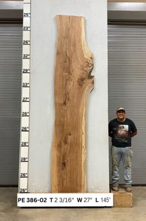 Slabs pt. 2 - PE 386-02 Front Live Edge Pecan Slab PE 386-02