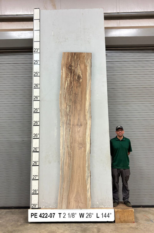 Slabs pt. 2 - 90 Live Edge Pecan Slab PE 422-07
