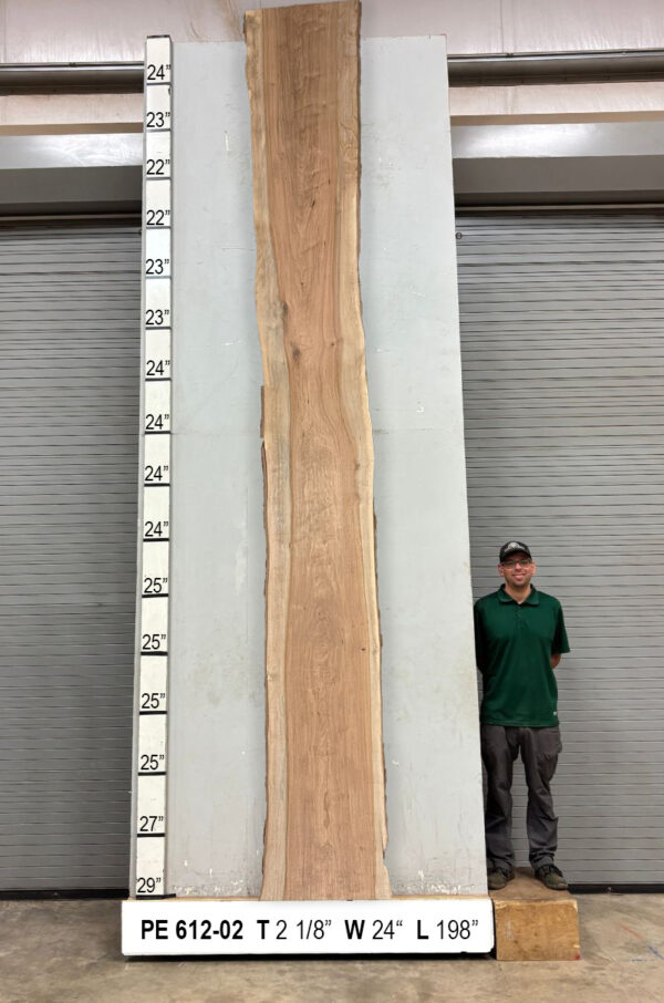 Slabs pt. 2 - 90 Live Edge Pecan Slab PE 612-02